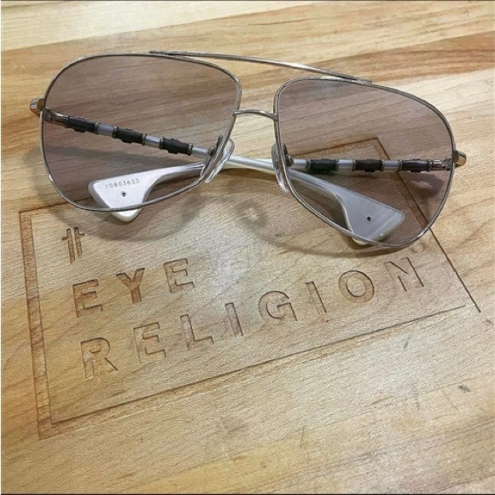 Chrome Hearts Beast BBC Silver Aviator Sunglasses